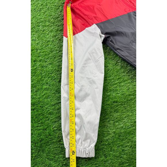 NBA Houston Rockets Windbreaker Jacket Mens S Red Black Gray Hooded Zip Up Sport - Picture 8 of 10